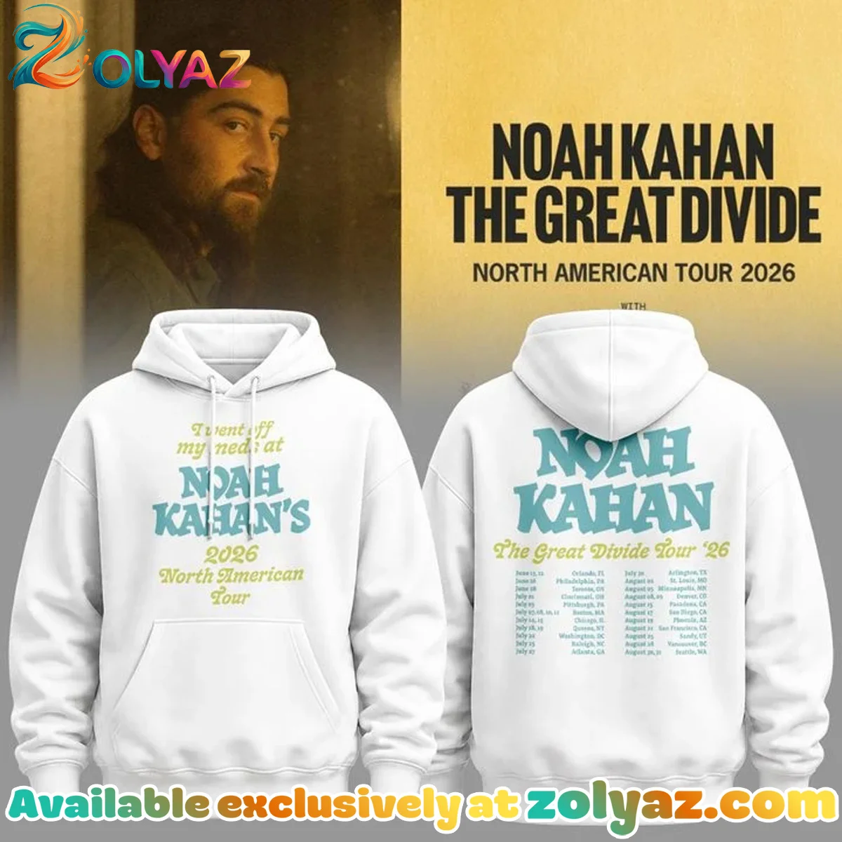 I went off my meds at Noah Kahan The Great Divide Tour T-Shirt & Hoodie (Design 3)