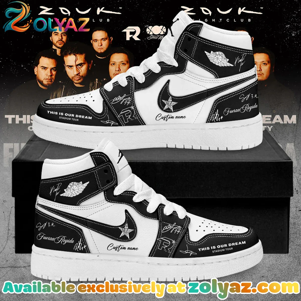 Fuerza Regida This Is Our Dream Stadium Tour Custom Air Force 1 & Jordan 1 Shoes - Series 4