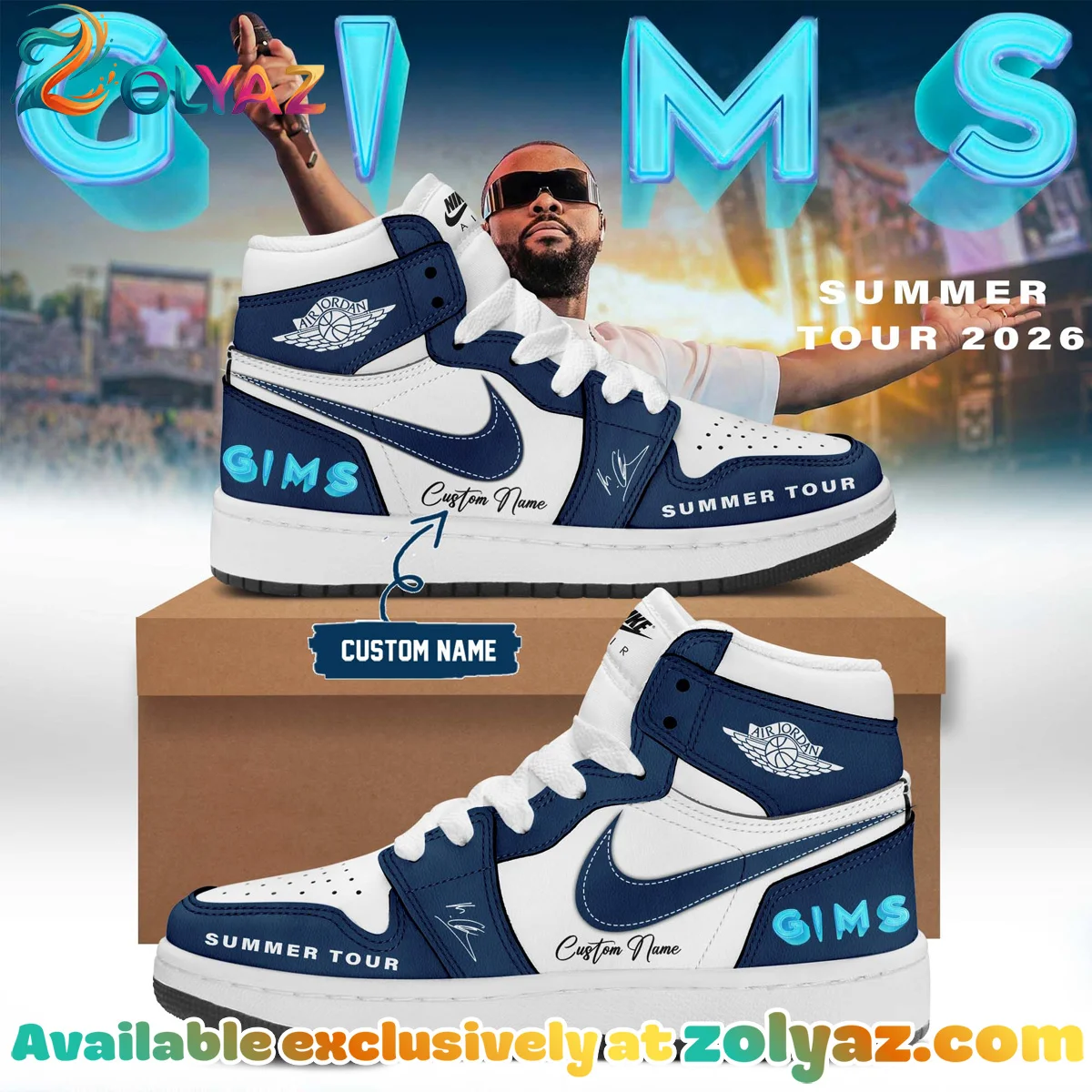 GIMS Summer Tour Custom Air Force 1 & Jordan 1 Shoes - Series 12