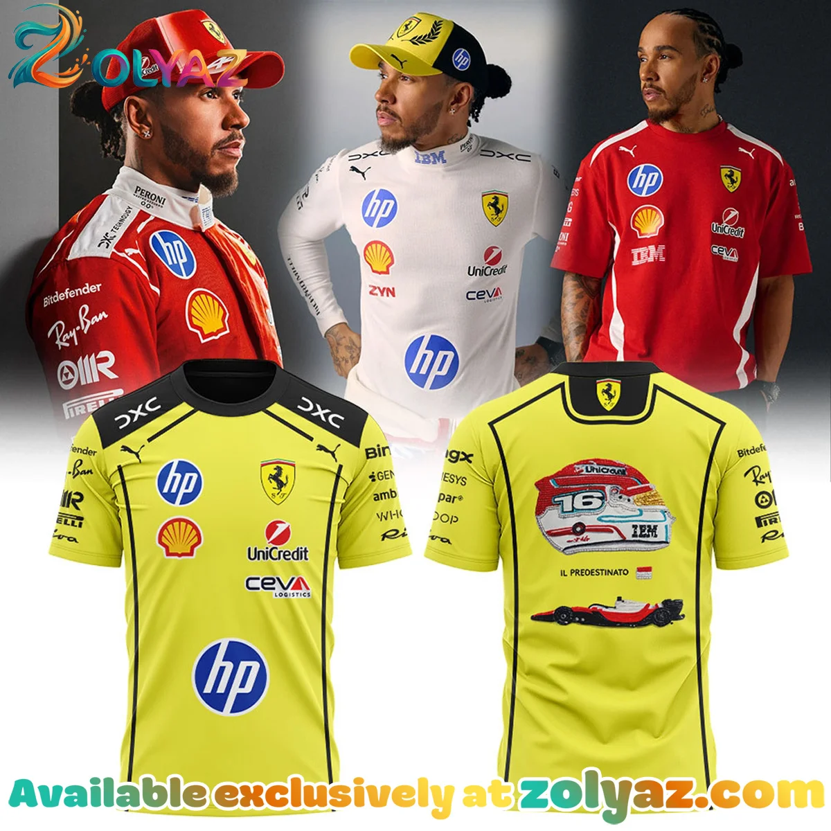 Lewis Hamilton x Scuderia Ferrari T-Shirt & Hoodie - Series 5