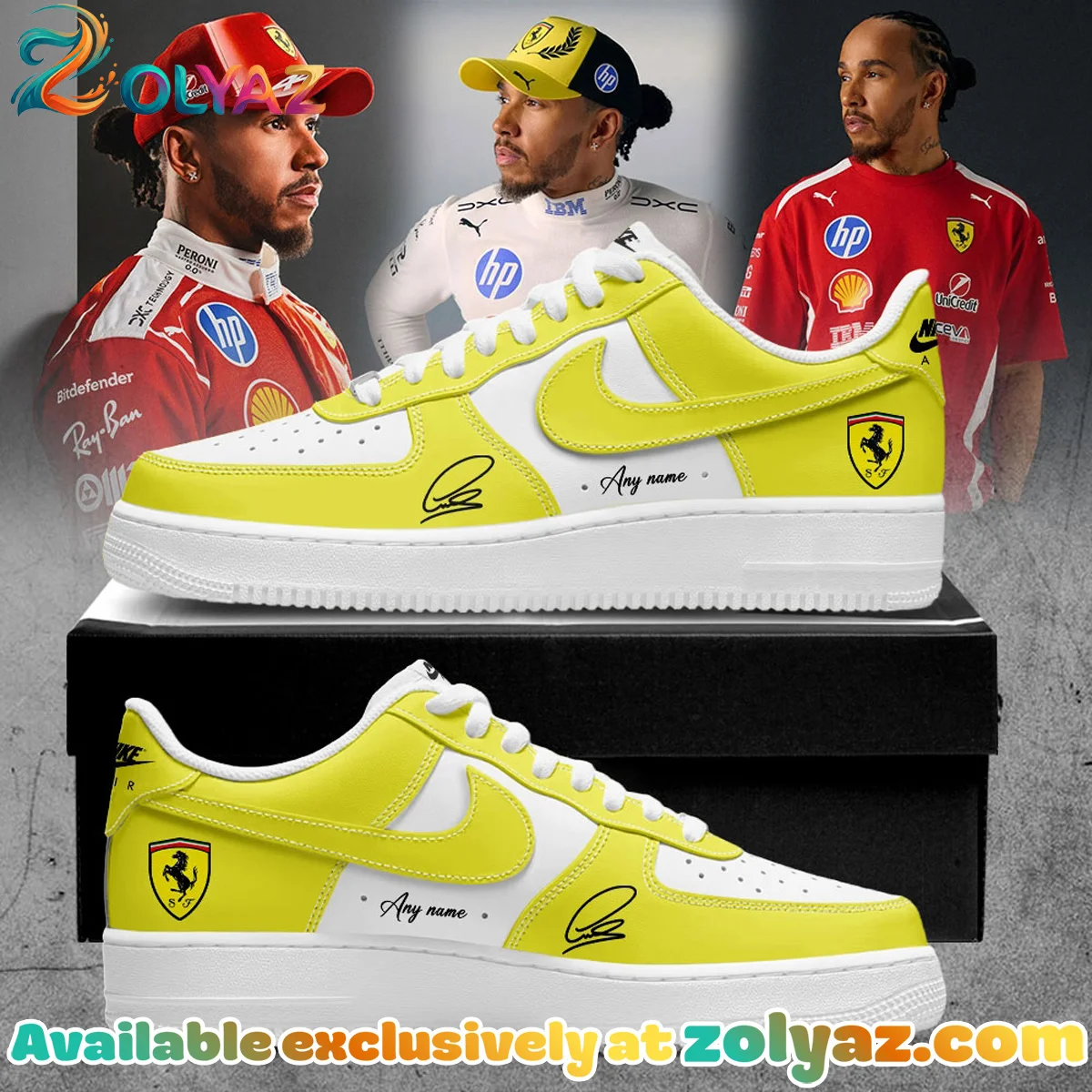 Lewis Hamilton x Scuderia Ferrari Custom Air Force 1 & Jordan 1 Shoes (Release 7)