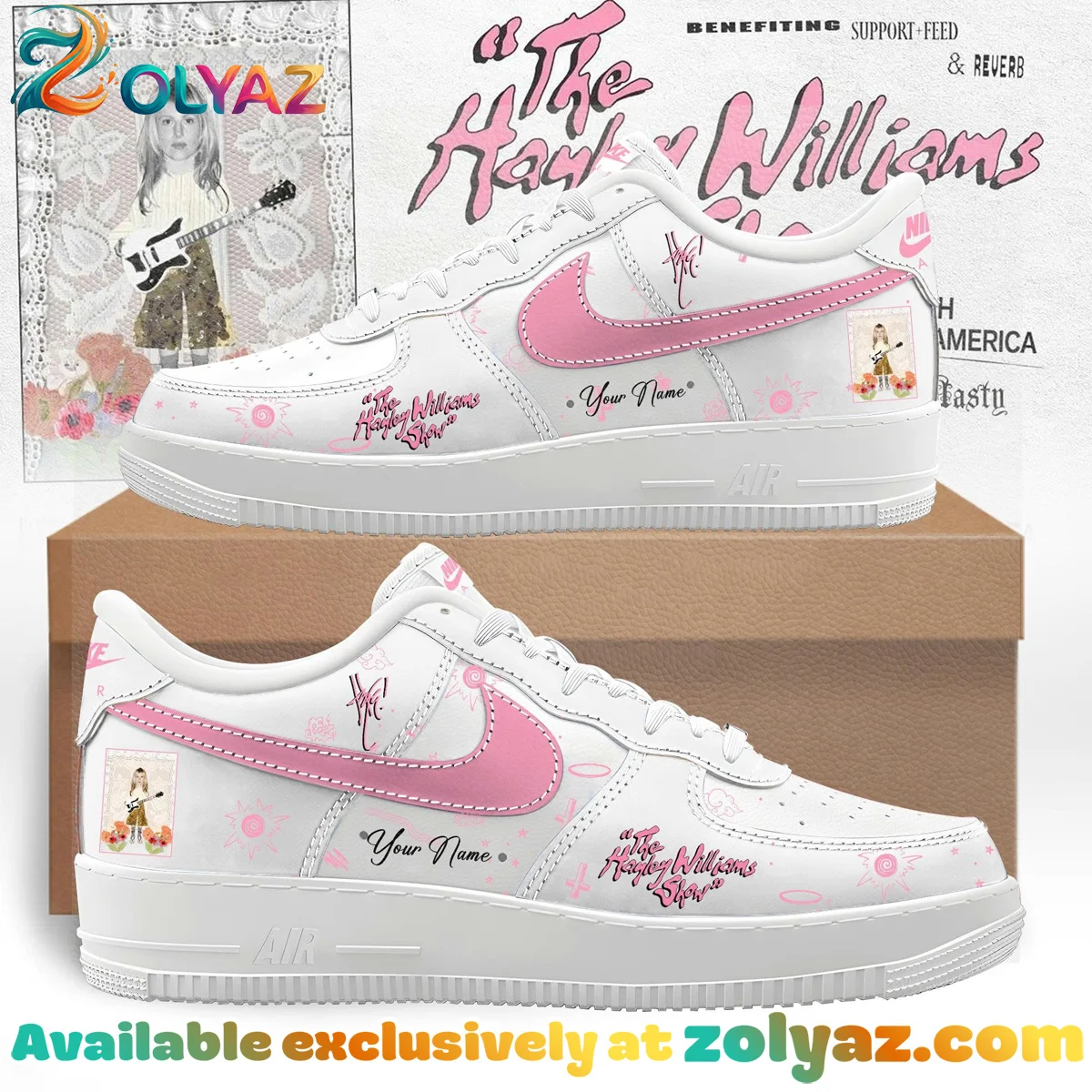Hayley Williams Custom Air Force 1 & Jordan 1 Shoes (Style 4)