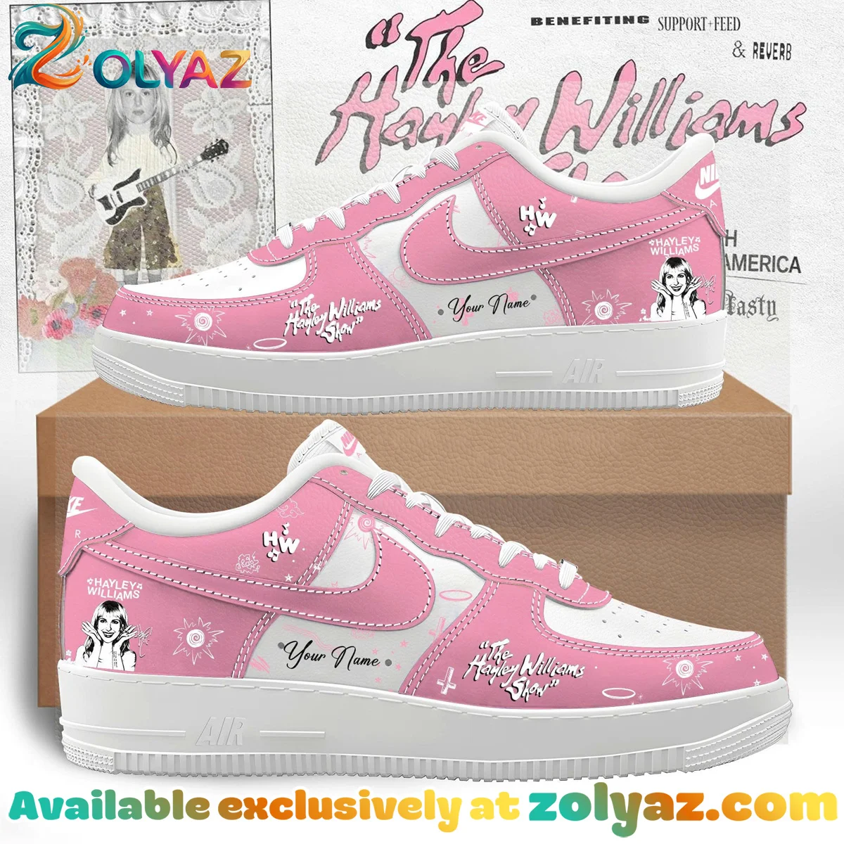 Hayley Williams Custom Air Force 1 & Jordan 1 Shoes [Drop 7]
