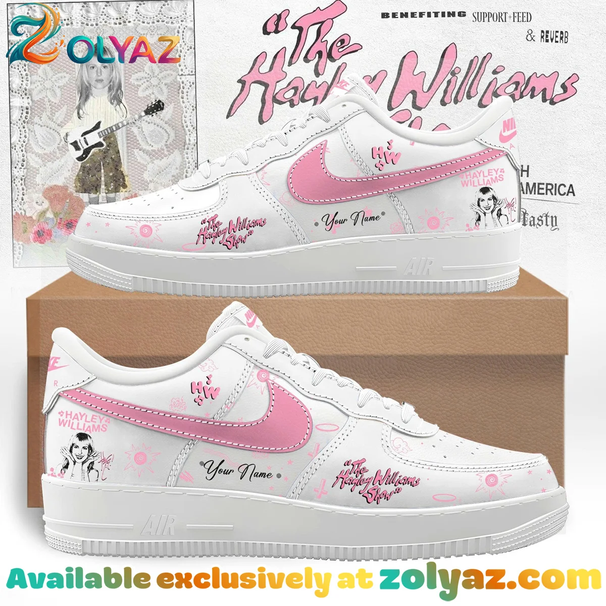 Hayley Williams Custom Air Force 1 & Jordan 1 Shoes (Style 8)