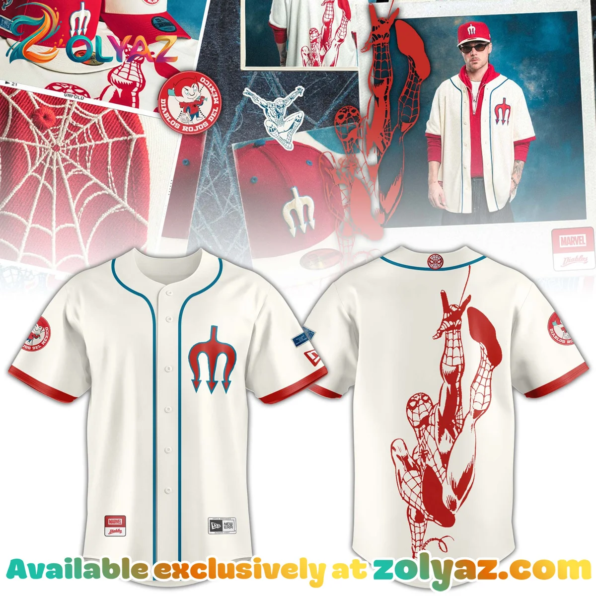 Diablos Rojos del México x Spider Man Jersey