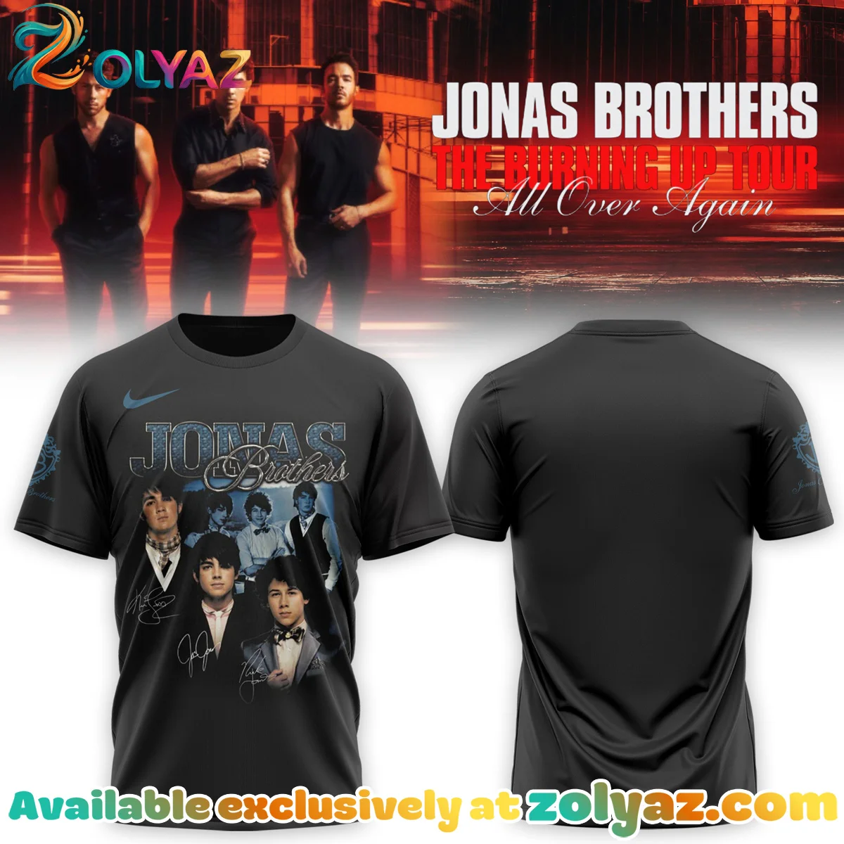 Jonas Brothers The Burning Up Tour Shirt & Hoodie [Batch 15]