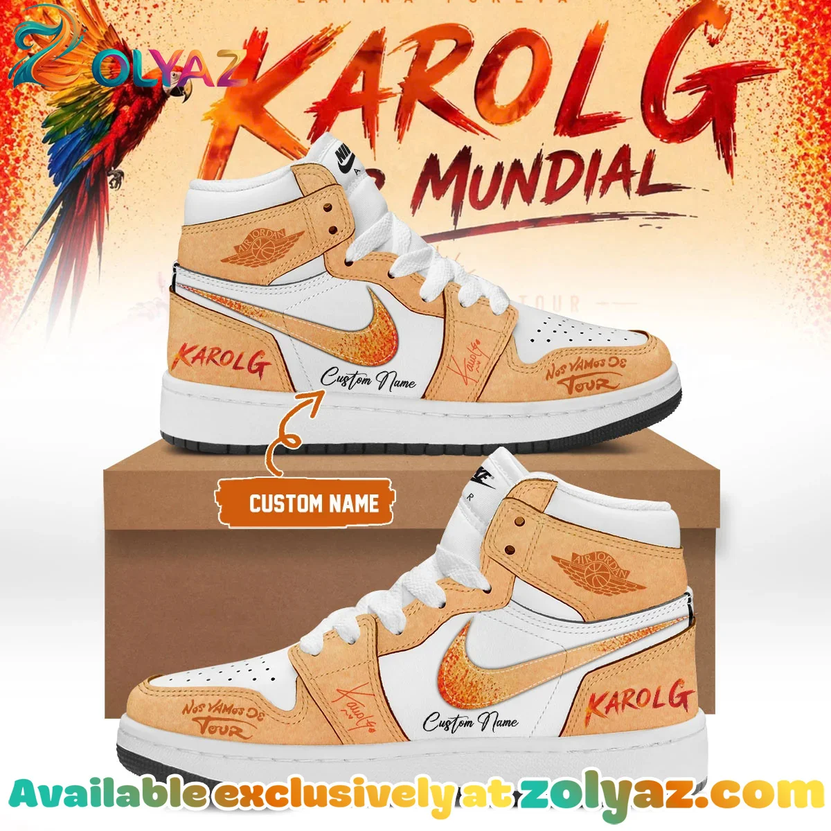 Karol G Viajando Por El Mundo Tropitour Custom Air Force 1 & Jordan 1 Shoes [Batch 2]
