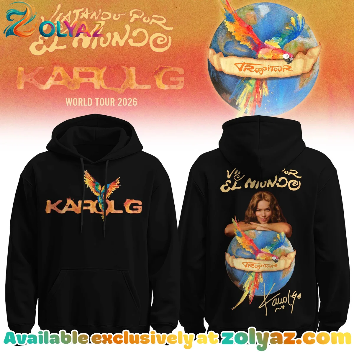 Karol G Viajando Por El Mundo Tropitour T-Shirt & Hoodie - Part 6