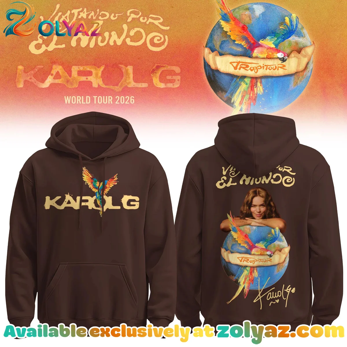 Karol G Viajando Por El Mundo Tropitour T-Shirt & Hoodie - Part 7