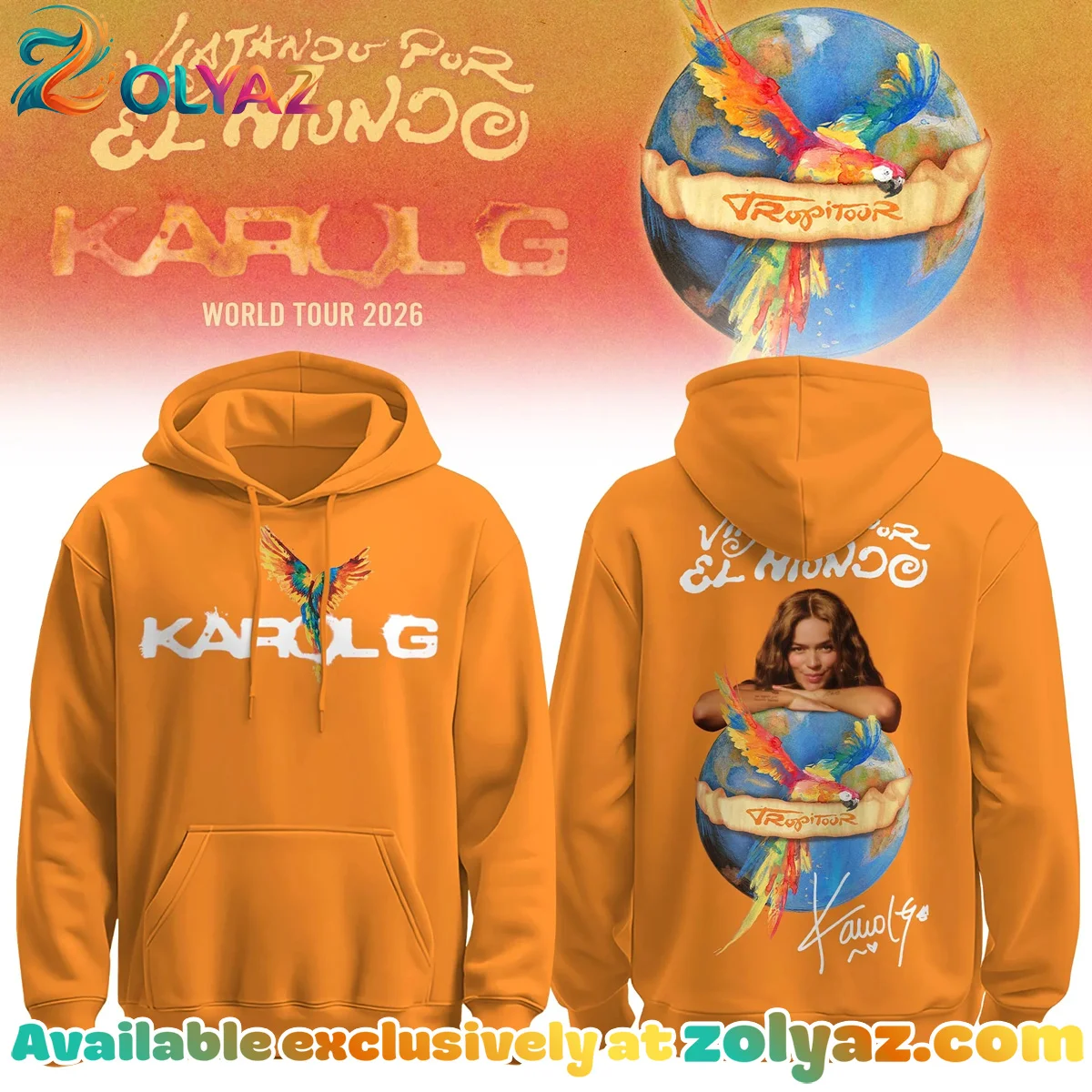 Karol G Viajando Por El Mundo Tropitour Shirt & Hoodie - Variant 8