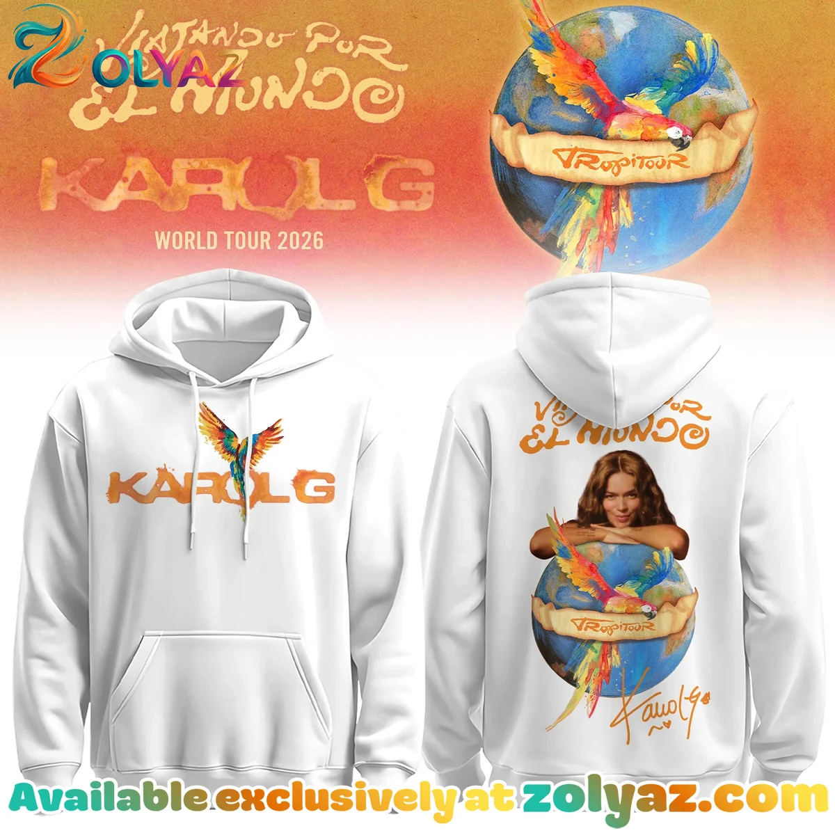 Karol G Viajando Por El Mundo Tropitour Shirt & Hoodie - Part 9