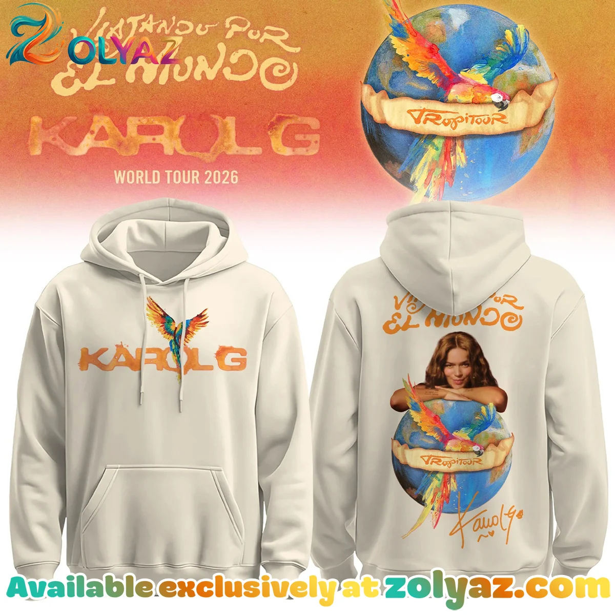 Karol G Viajando Por El Mundo Tropitour T-Shirt & Hoodie - Series 10