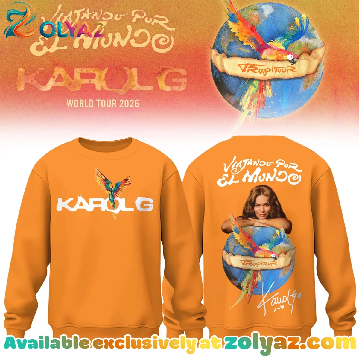 Karol G Viajando Por El Mundo Tropitour T-Shirt & Hoodie (Style 12)