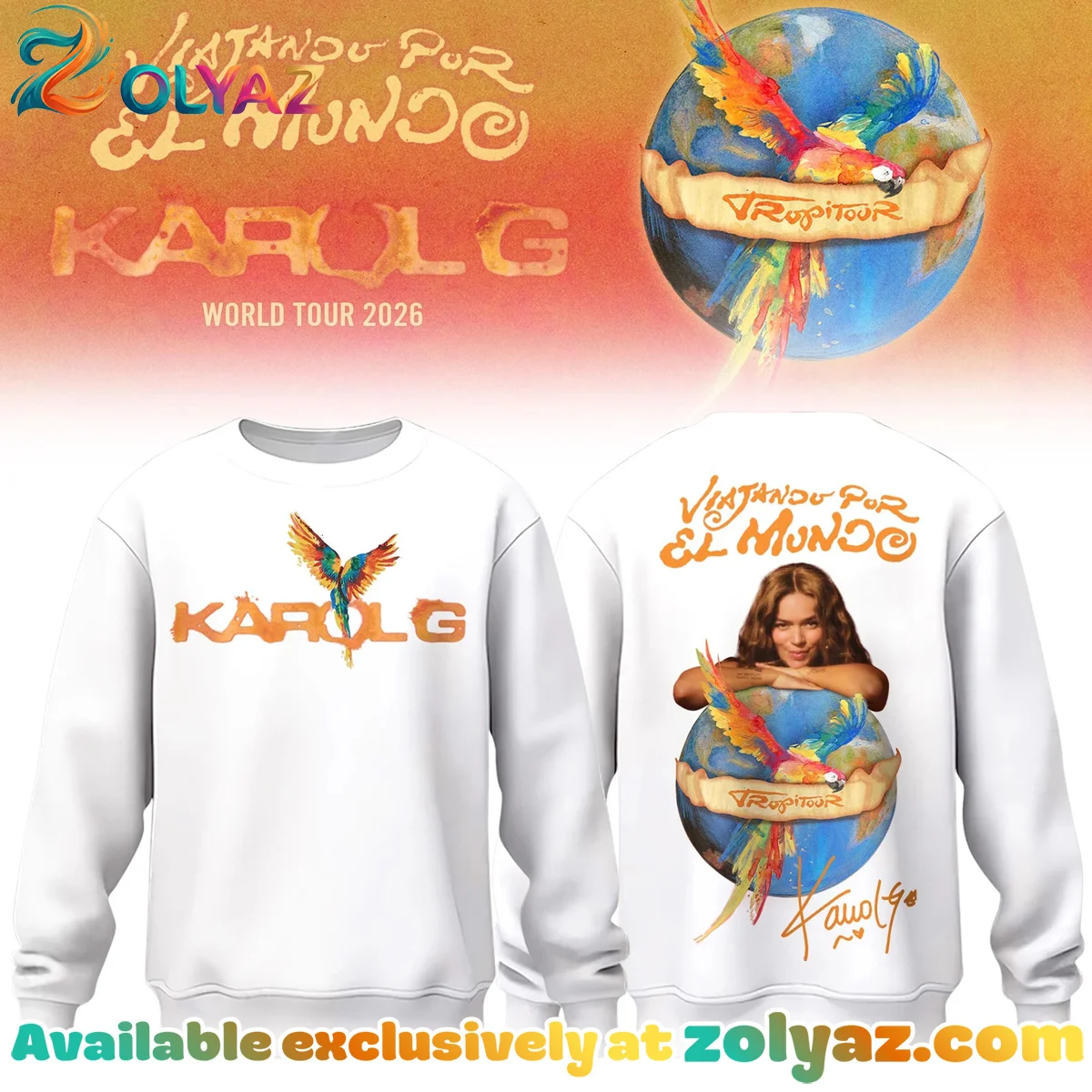 Karol G Viajando Por El Mundo Tropitour T-Shirt & Hoodie (Style 13)