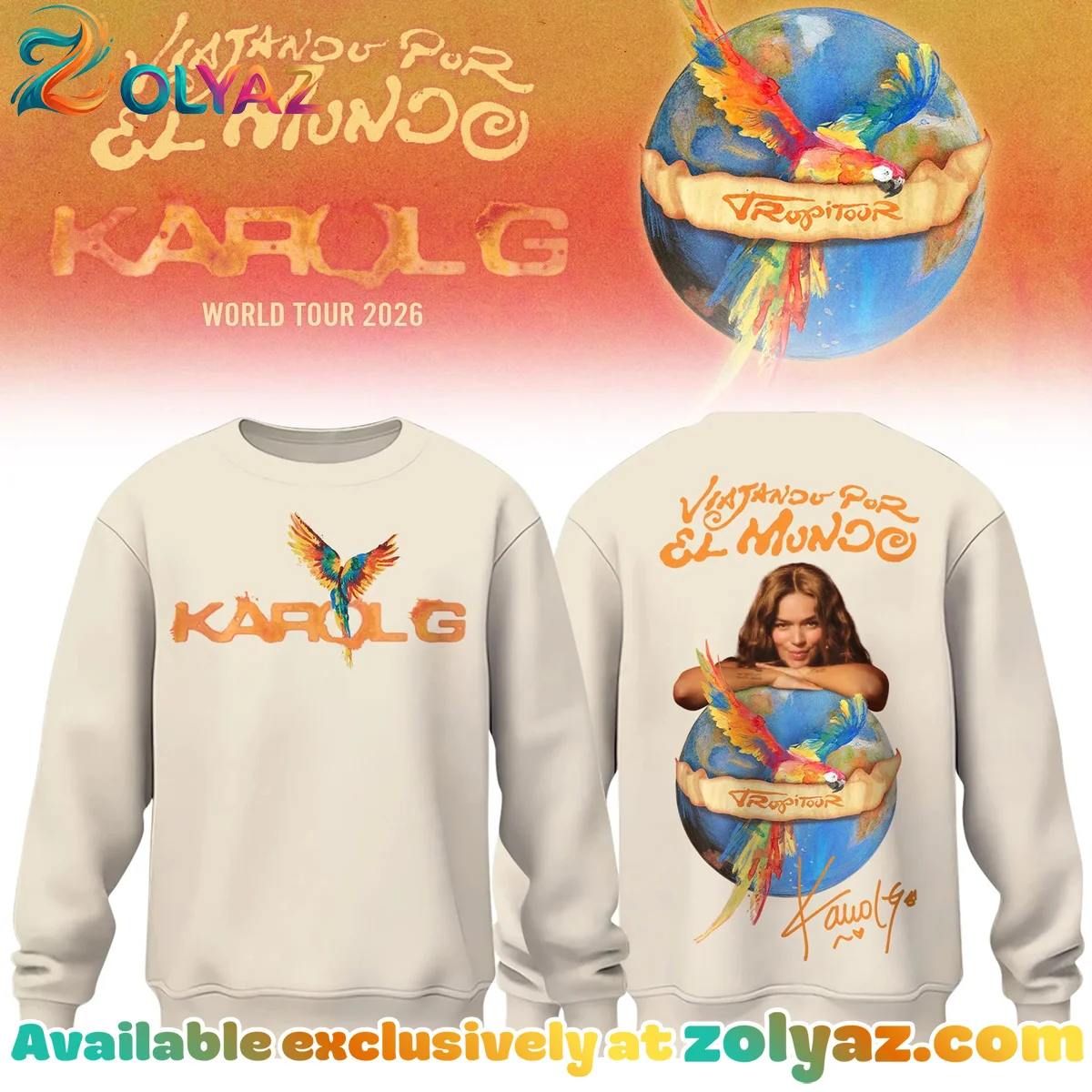 Karol G Viajando Por El Mundo Tropitour T-Shirt & Hoodie [Batch 14]