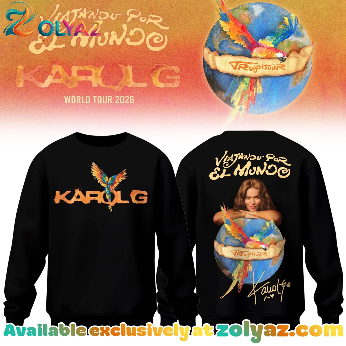 Karol G Viajando Por El Mundo Tropitour T-Shirt & Hoodie - Part 15