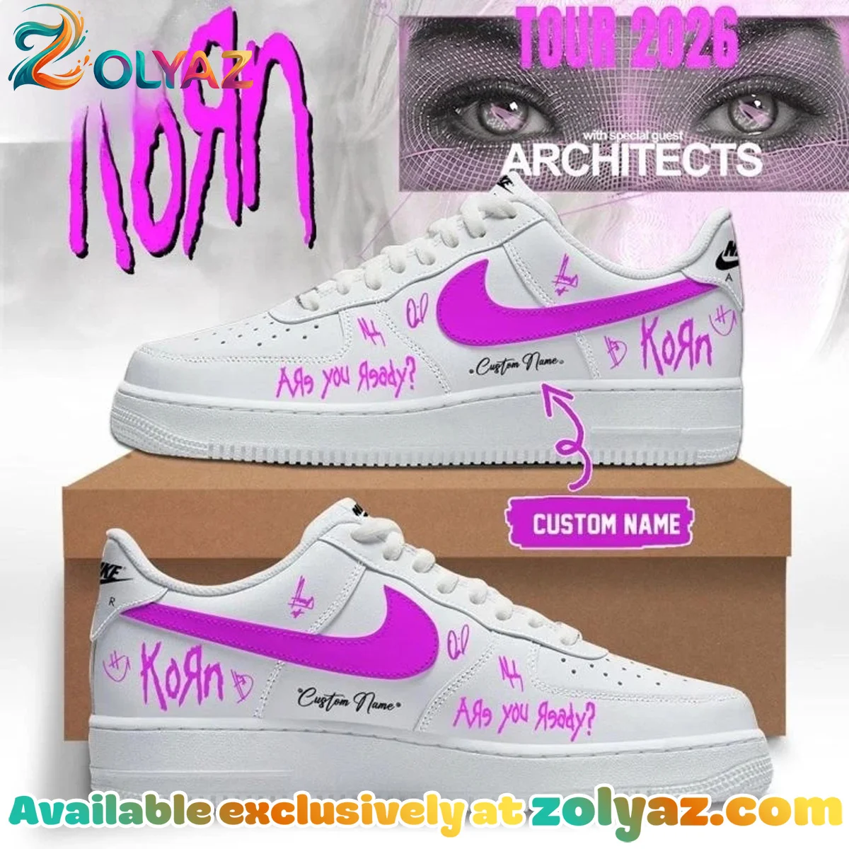 Korn Euro Tour Custom Air Force 1 & Jordan 1 Shoes - Part 2