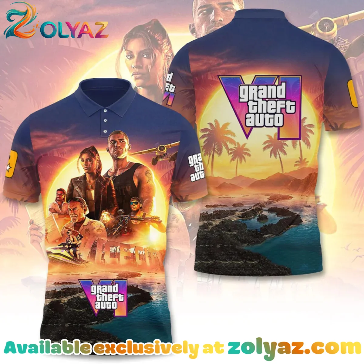 Grand Theft Auto VI Shirt & Hoodie (Style 6) Grand Theft Auto VI Shirt & Hoodie (Style 6)