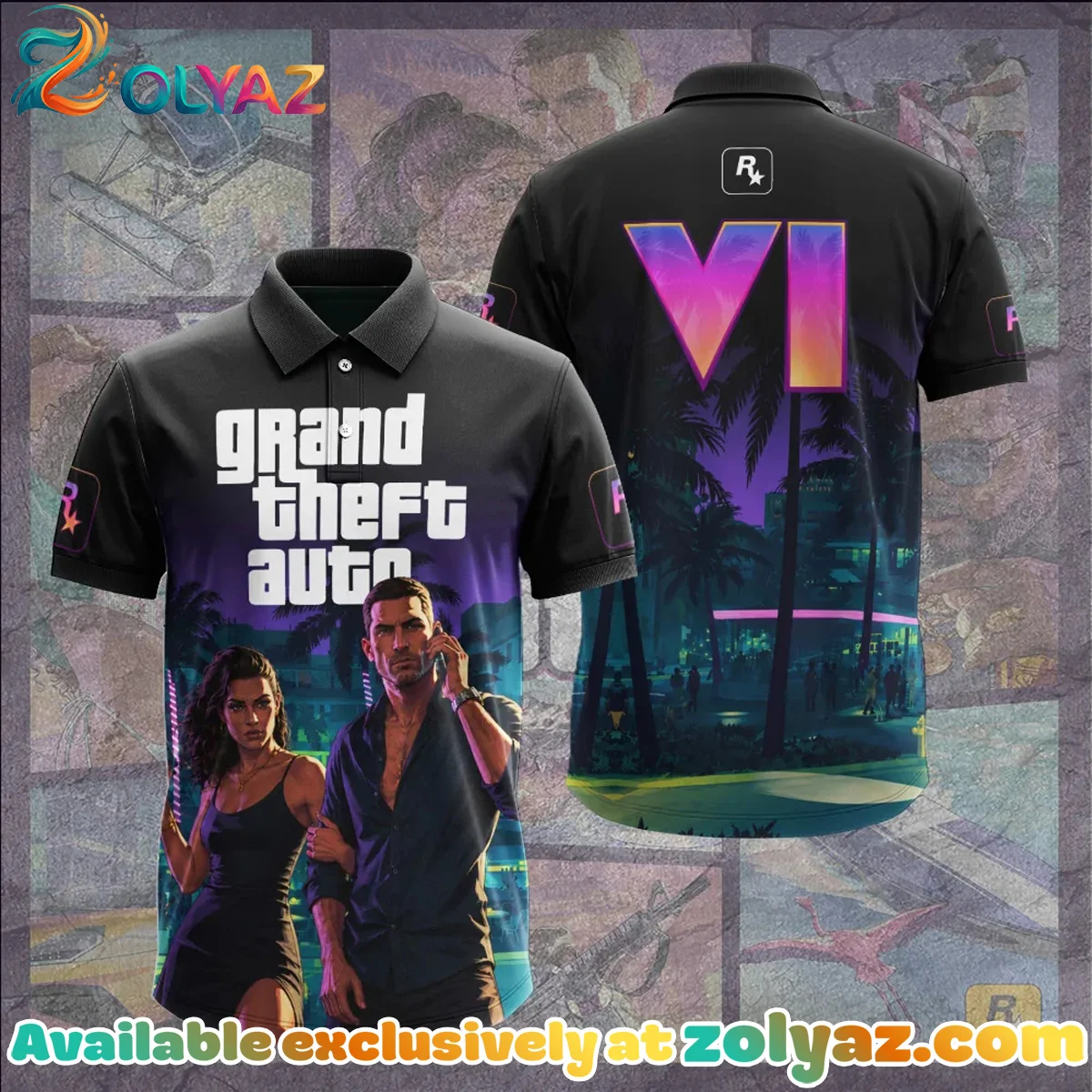 Grand Theft Auto VI Shirt & Hoodie - Variant 3 Grand Theft Auto VI Shirt & Hoodie - Variant 3