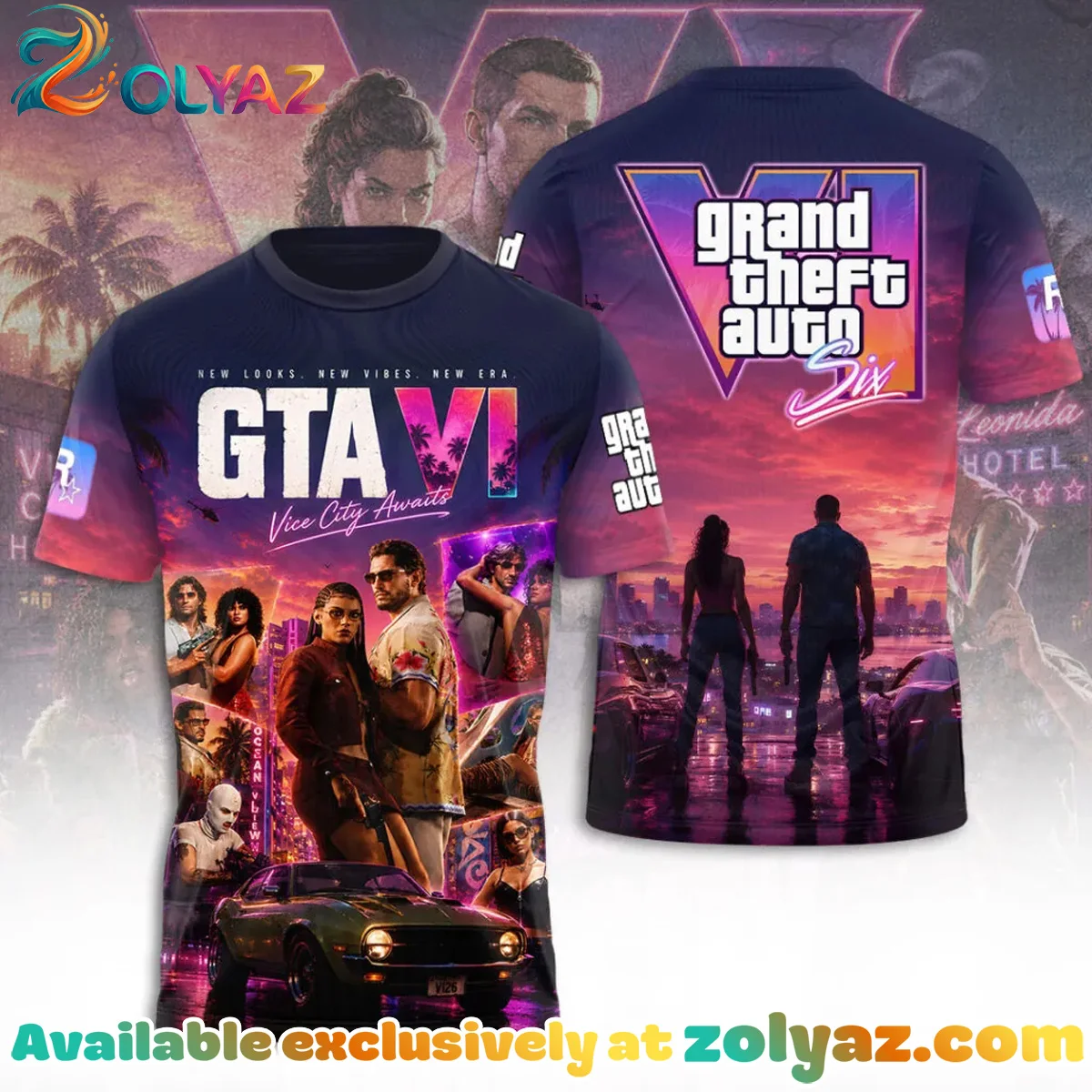 Grand Theft Auto VI T-Shirt & Hoodie (Style 10)