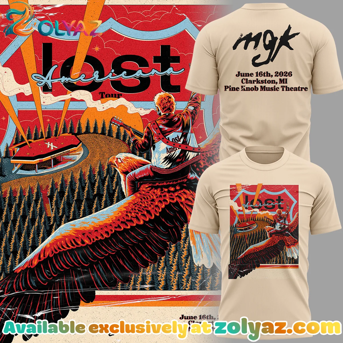 Lost Americana Tour Clarkston Michigan Shirt & Hoodie - Variant 2