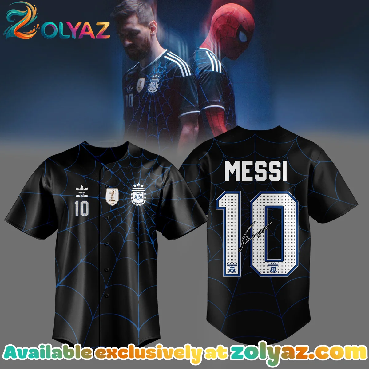 Messi x Spider-Man Shirt & Hoodie - Variant 2 Messi x Spider-Man Shirt & Hoodie - Variant 2