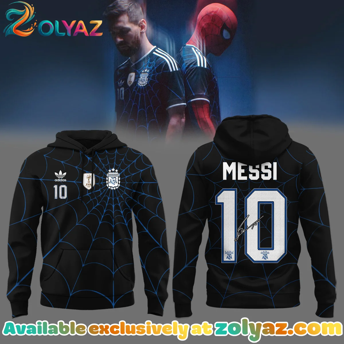 Messi x Spider-Man Shirt & Hoodie