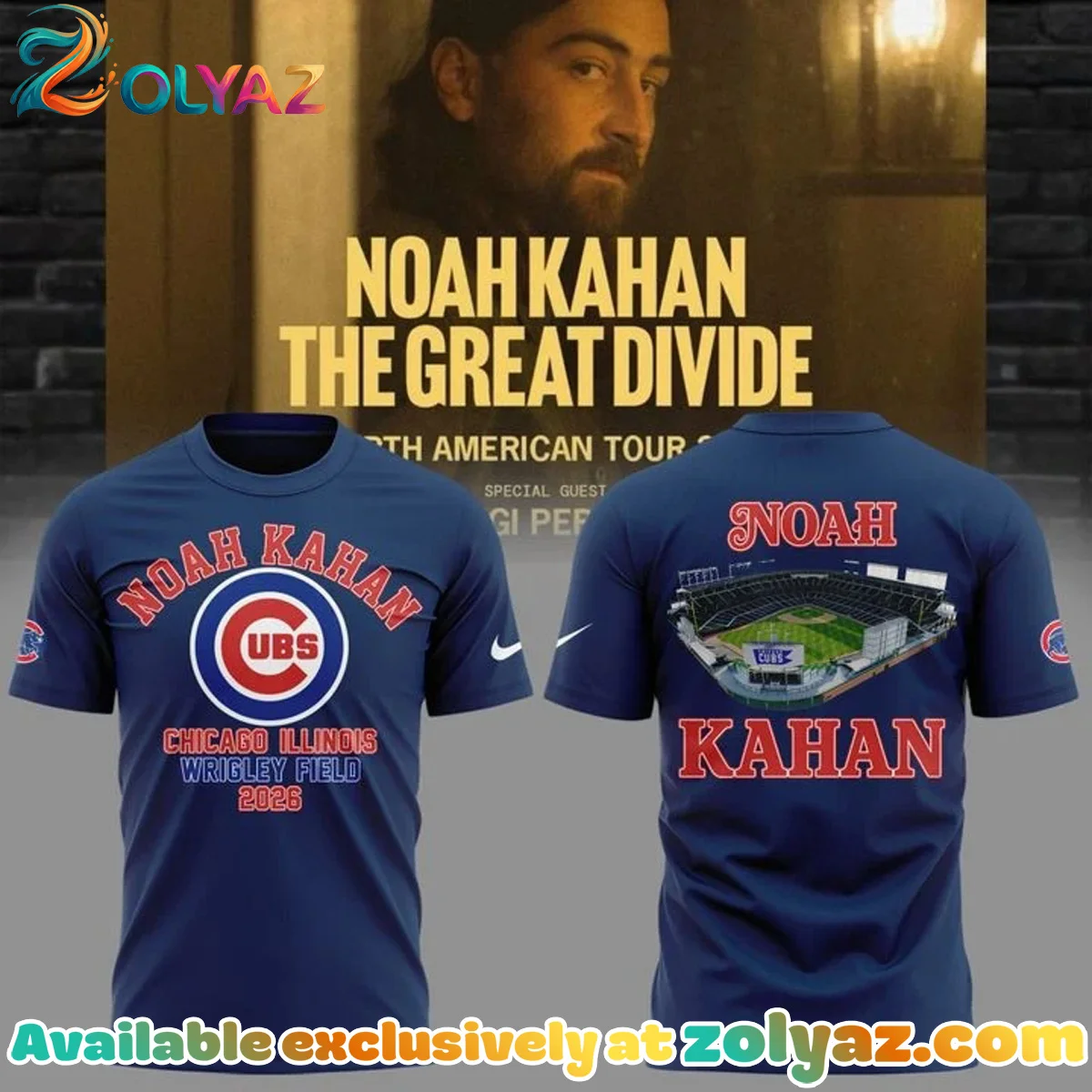 Noah Kahan x Chicago Cubs T-Shirt & Hoodie