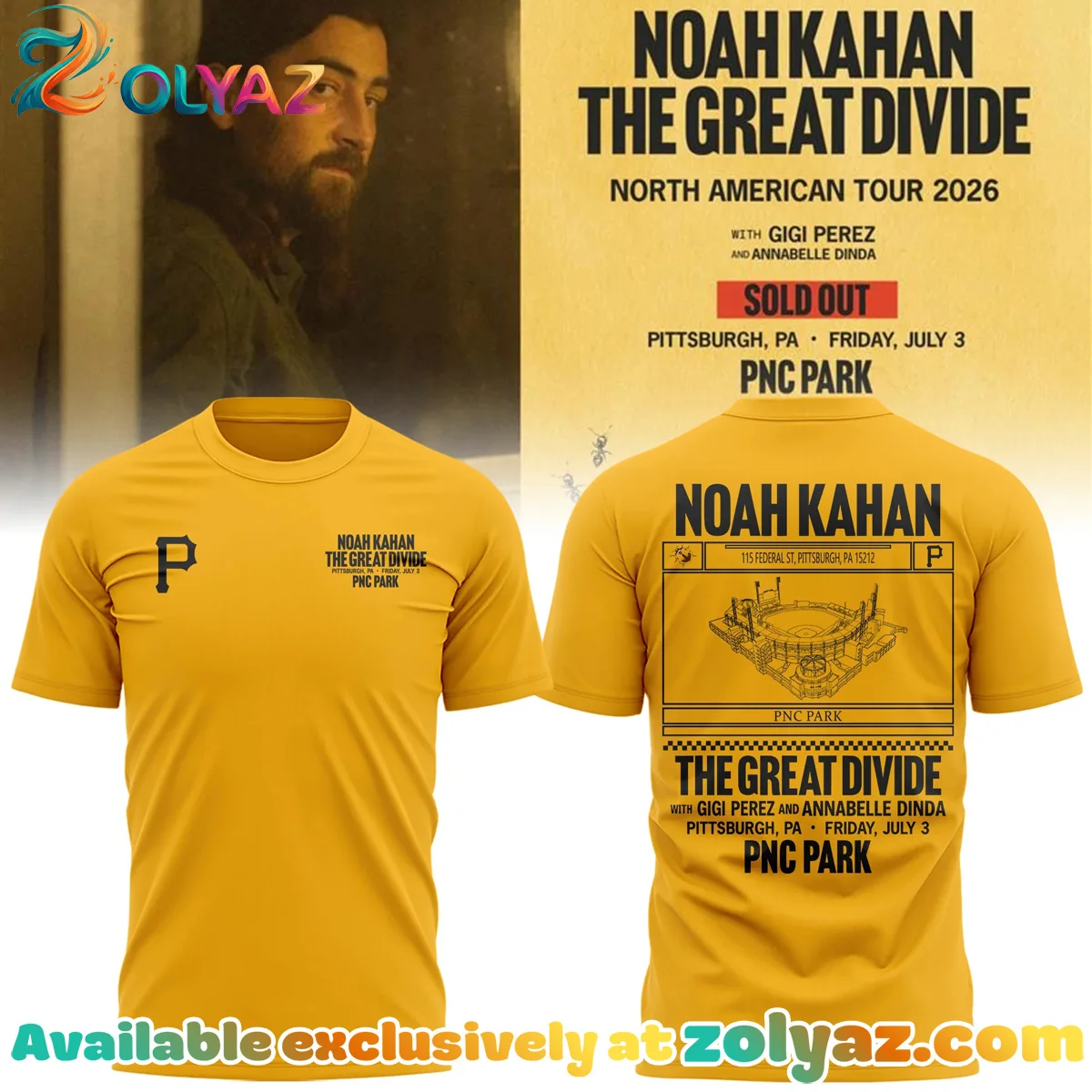 Pittsburgh Pirates x Noah Kahan T-Shirt & Hoodie - Part 2