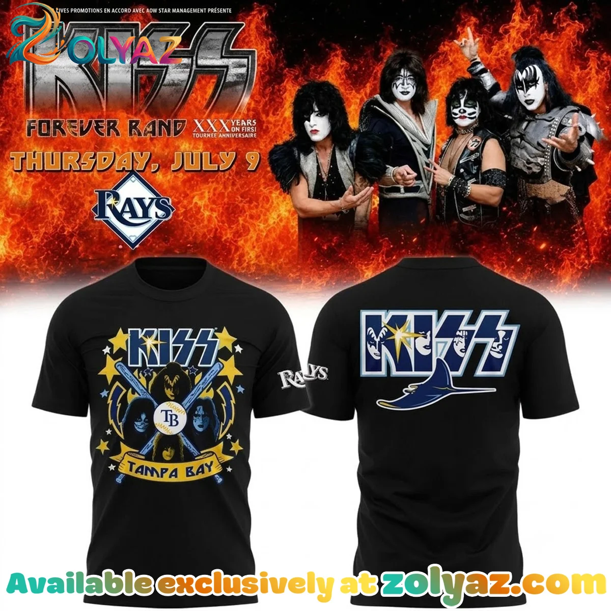Rays x KISS Forever Band Tour T-Shirt & Hoodie [Batch 2]