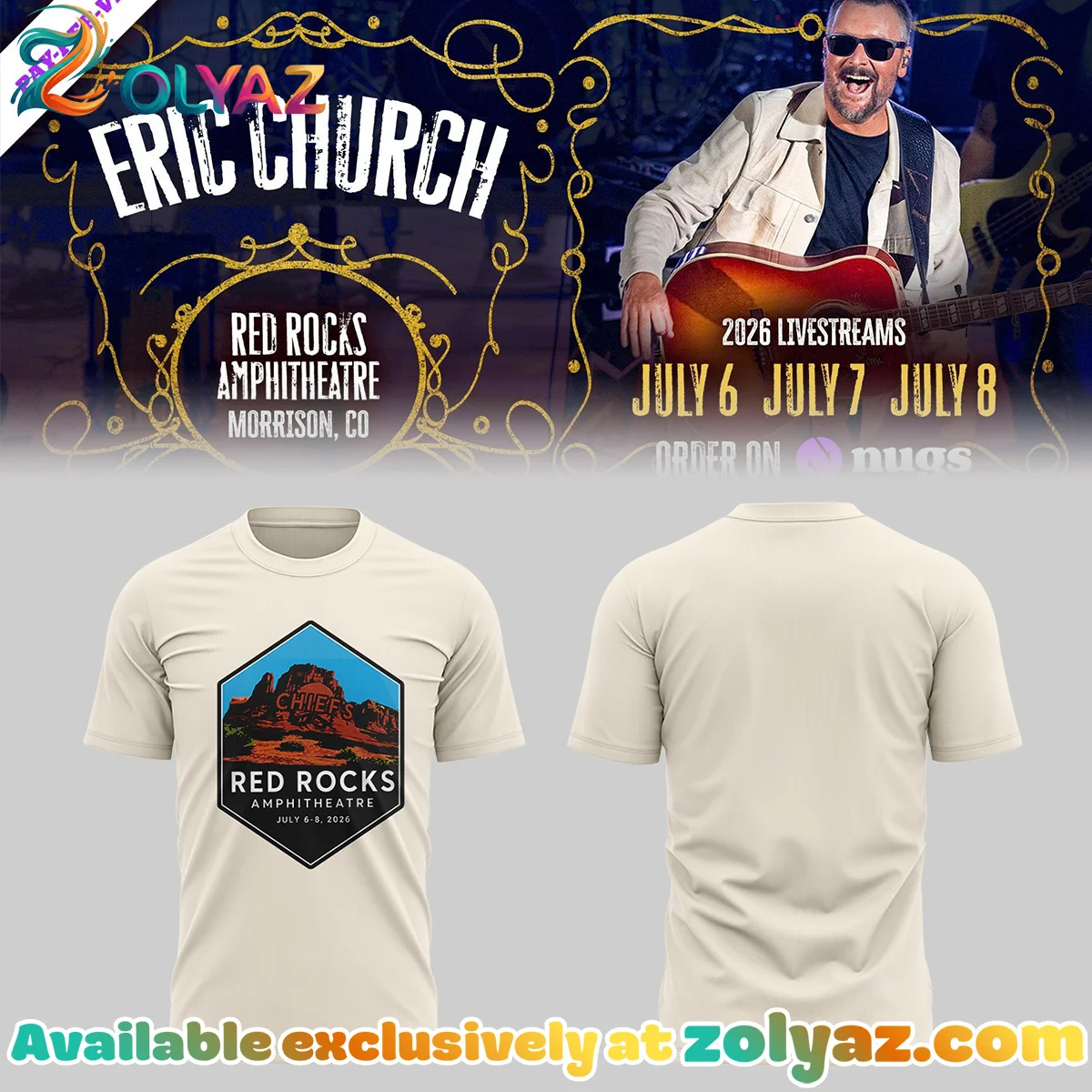 Red Rocks Amphitheatre T-Shirt & Hoodie (Design 10)
