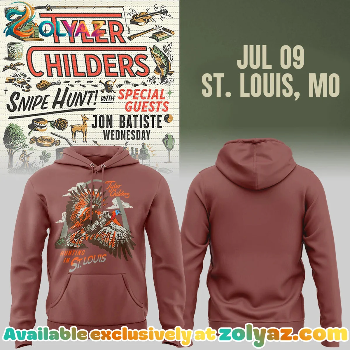 Snipe Hunt Tour StLouis T-Shirt & Hoodie (Design 1)