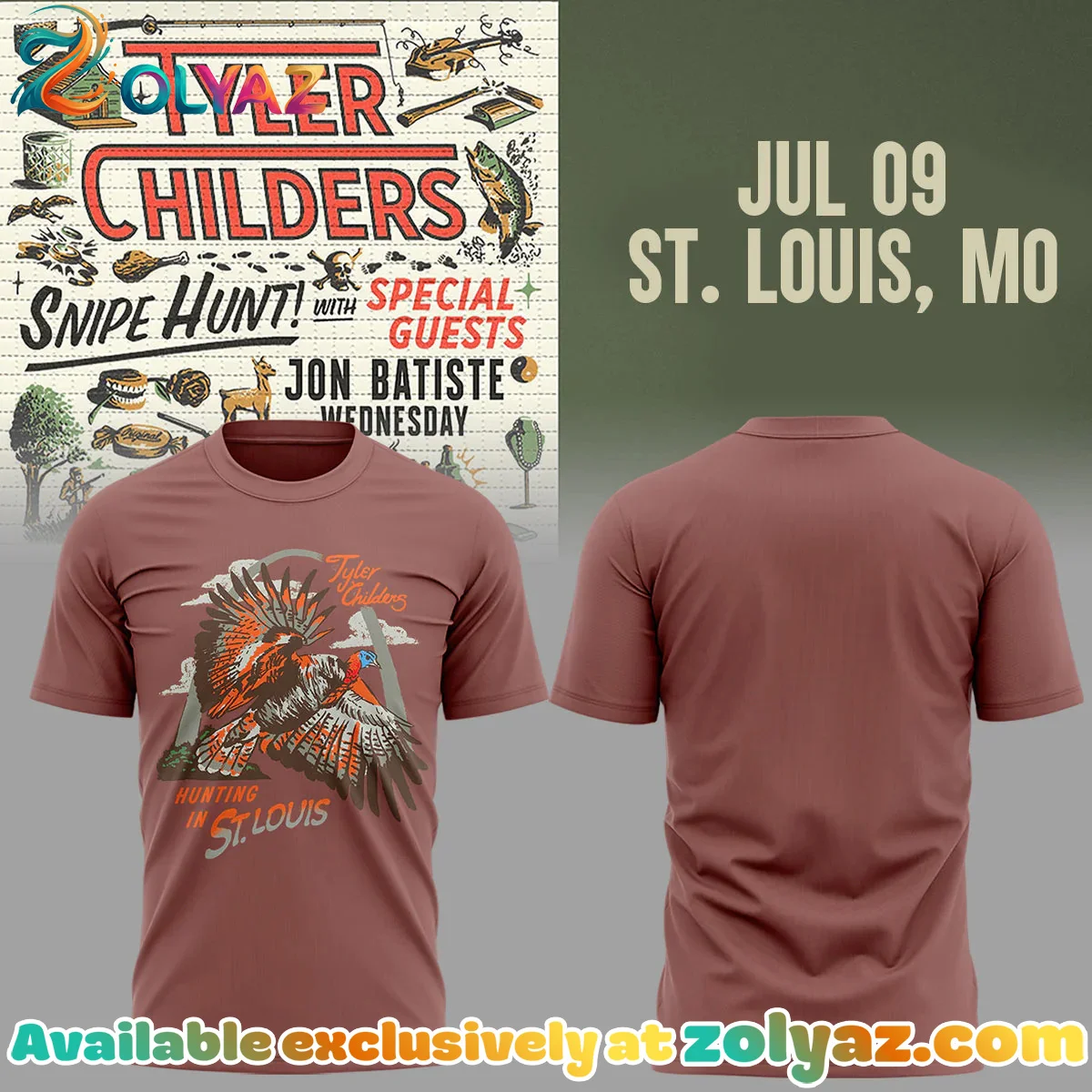 Snipe Hunt Tour StLouis Shirt & Hoodie (Design 2)