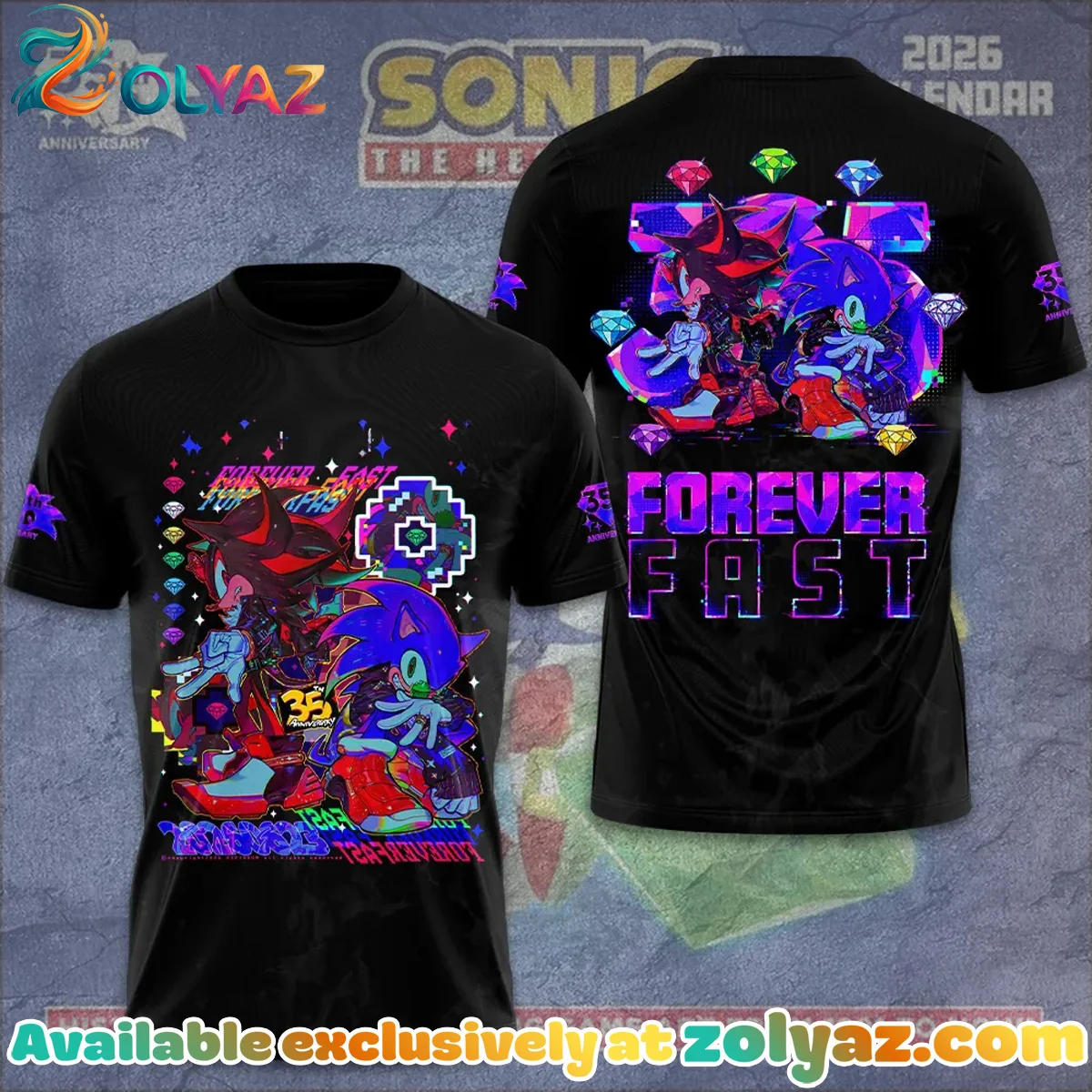 Sonic the Hedgehog T-Shirt & Hoodie (Design 2)