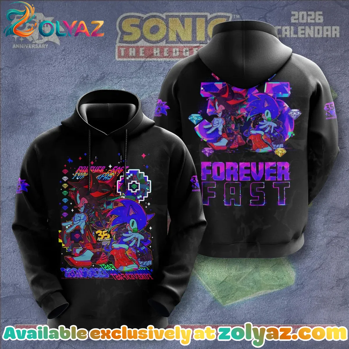 Sonic the Hedgehog T-Shirt & Hoodie (Design 2) Sonic the Hedgehog T-Shirt & Hoodie (Design 2)