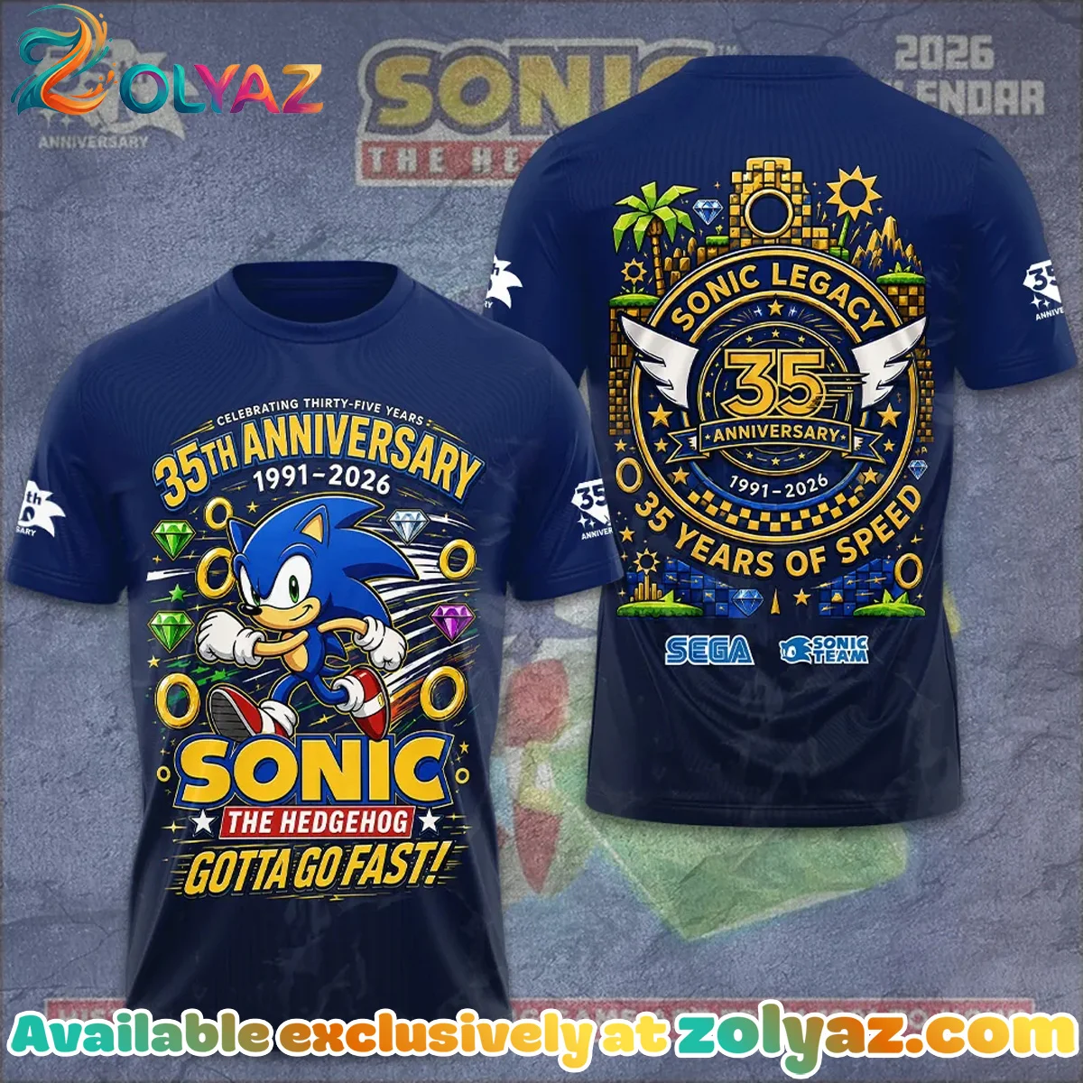 Sonic the Hedgehog T-Shirt & Hoodie - Variant 1