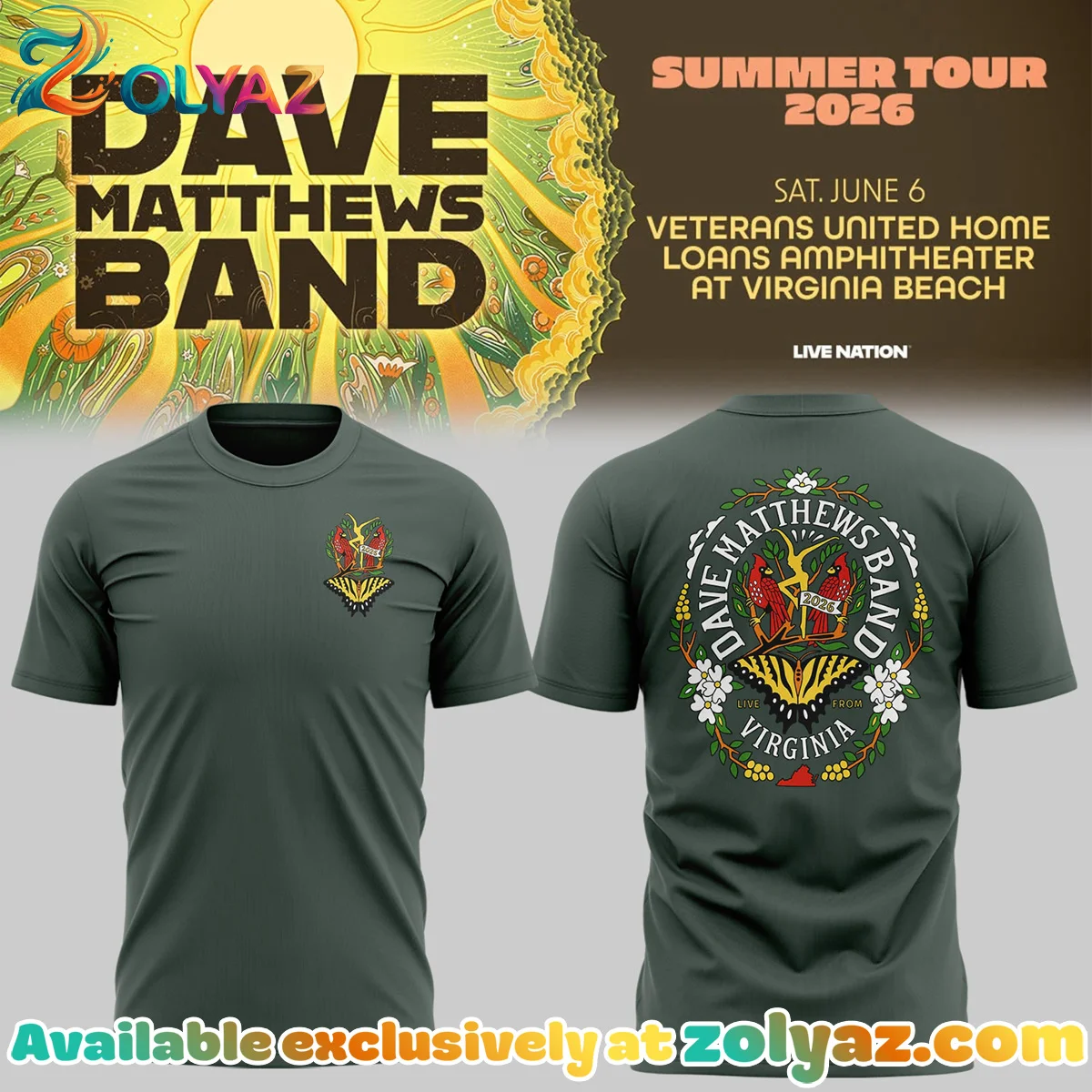 Summer Tour Virginia Beach Shirt & Hoodie (Style 1)