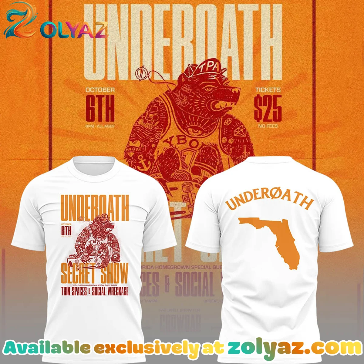 Underoath x Tampa T-Shirt & Hoodie [Drop 6]