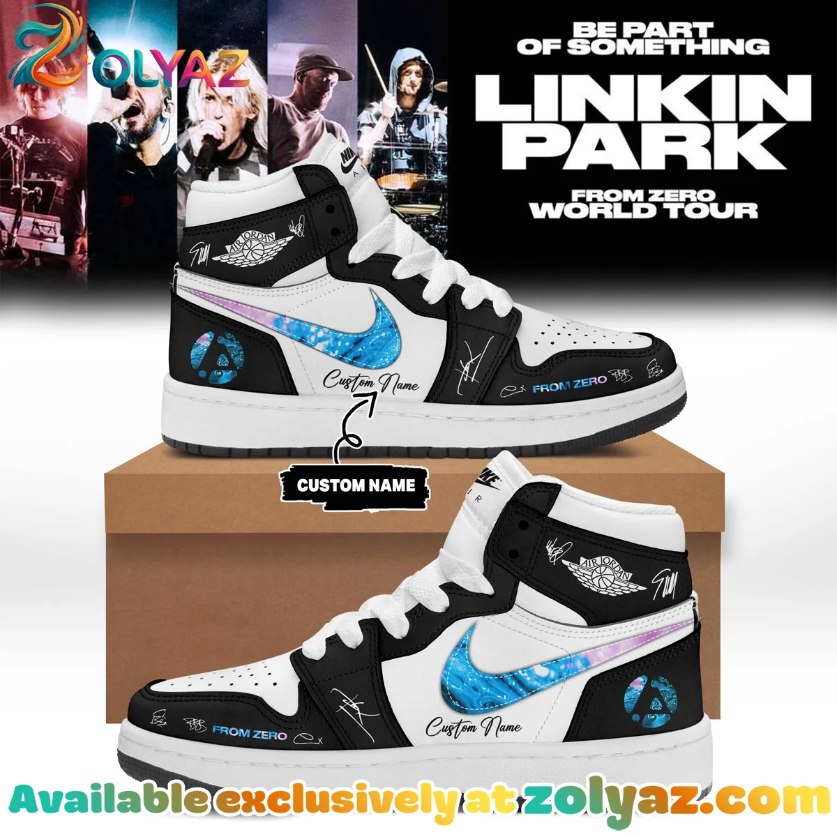 Linkin Park From Zero World Tour Custom Air Force 1 & Jordan 1 Shoes - Series 10