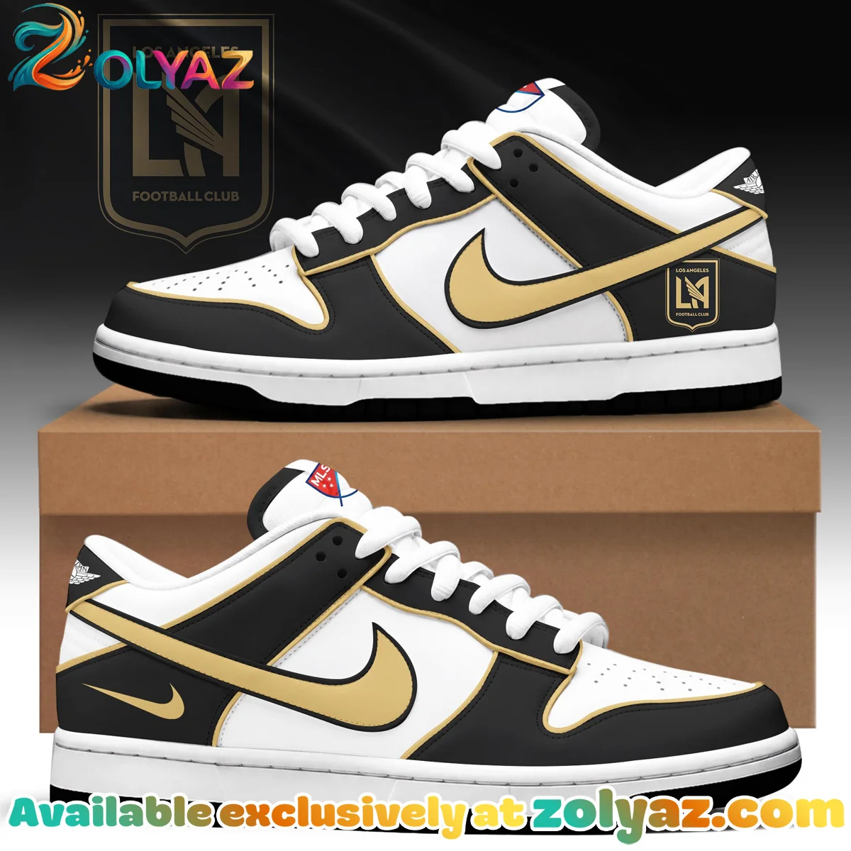 Los Angeles FC Custom Air Force 1 & Jordan 1 Shoes