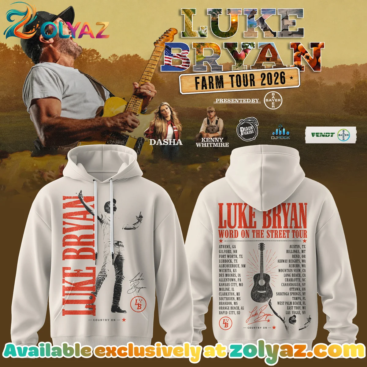 Luke Bryan Word On The Street Tour T-Shirt & Hoodie [Batch 10]