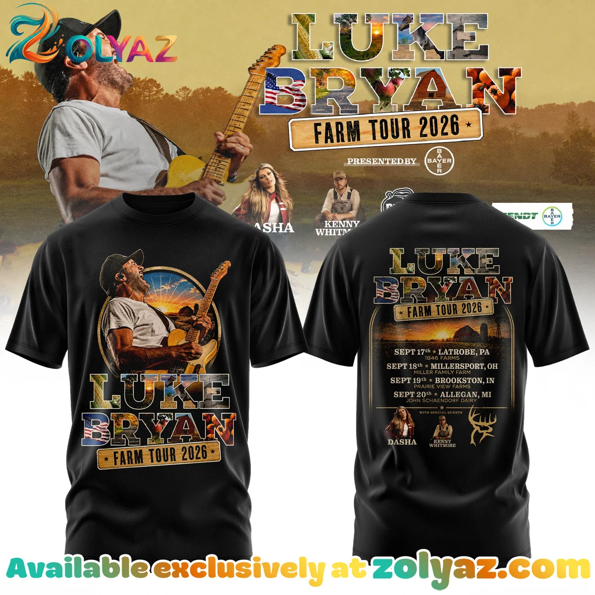 Luke Bryan Word On The Street Tour Shirt & Hoodie (Release 8)