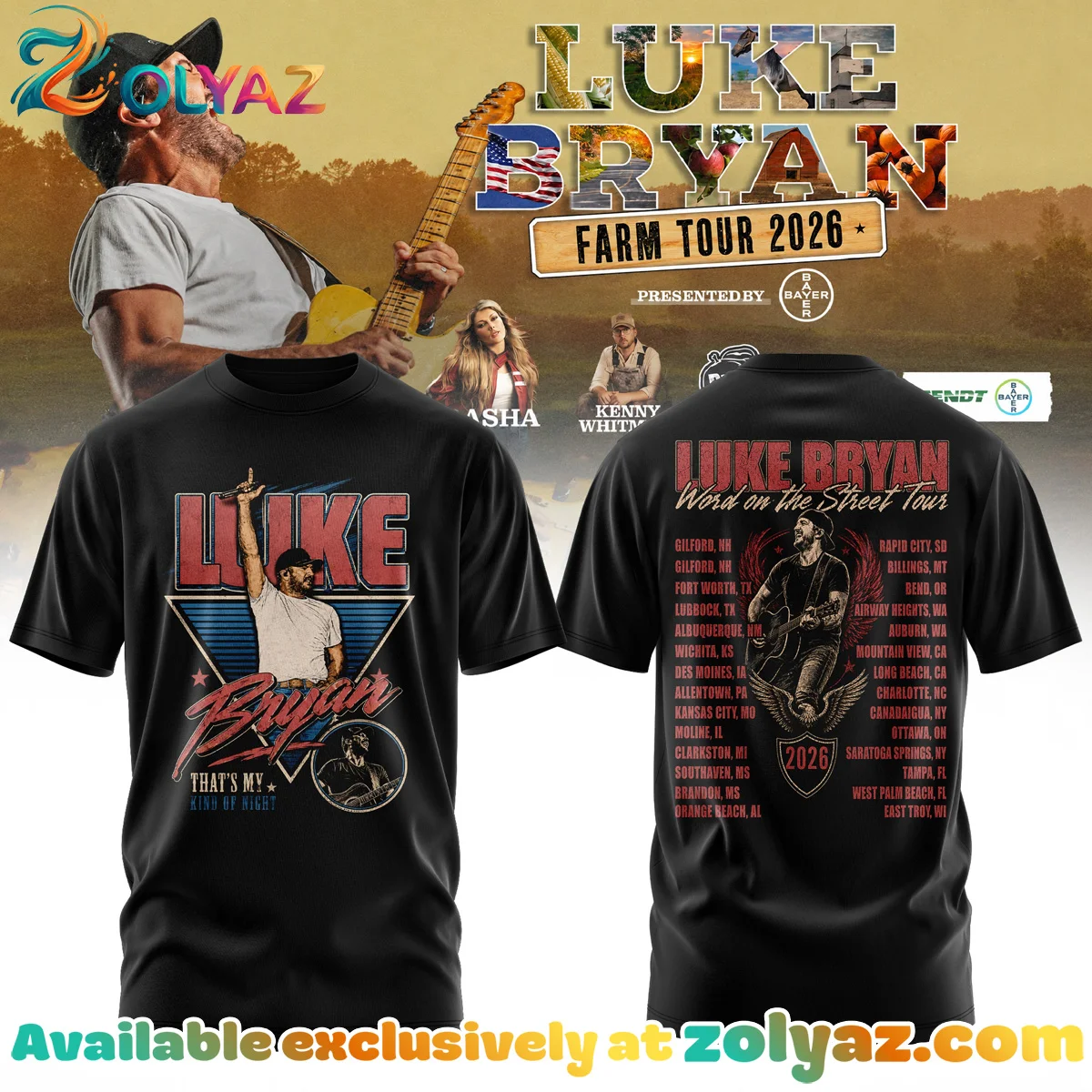 Luke Bryan Word On The Street Tour T-Shirt & Hoodie [Batch 13]