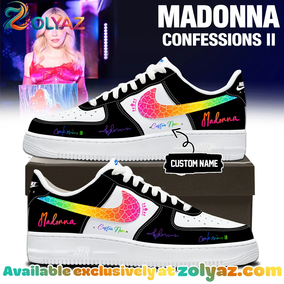 Madonna Confessions II Custom Air Force 1 & Jordan 1 Shoes - Series 2