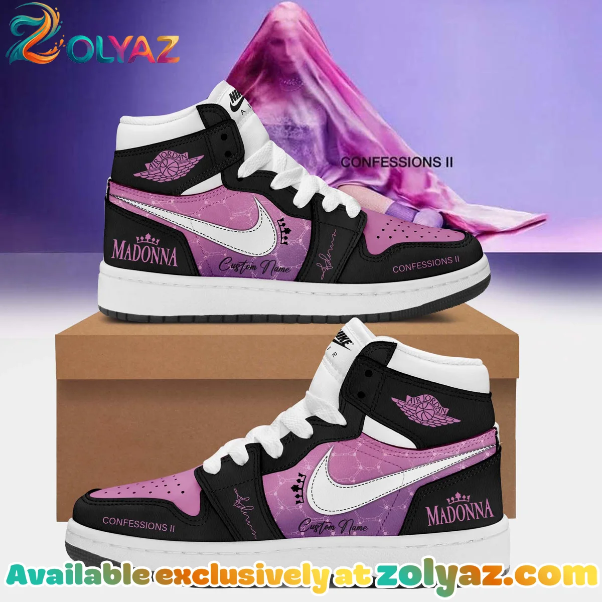 Madonna Confessions II Custom Air Force 1 & Jordan 1 Shoes - Series 7