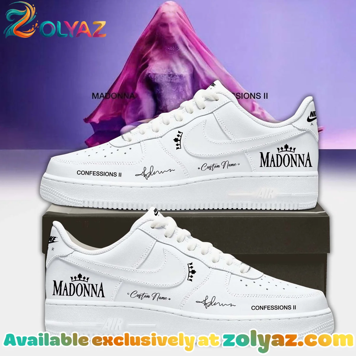 Madonna Confessions II Custom Air Force 1 & Jordan 1 Shoes [Batch 14]