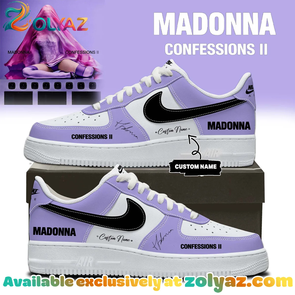 Madonna Confessions II Custom Air Force 1 & Jordan 1 Shoes [Batch 21]