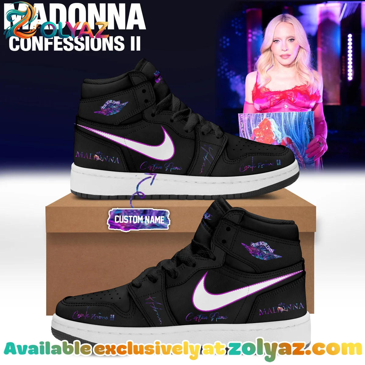 Madonna Confessions II Custom Air Force 1 & Jordan 1 Shoes [Drop 25]