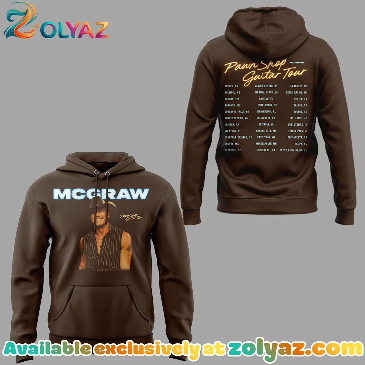 McGraw Pawn Shop Guitar Tour Shirt & Hoodie - Part 2 McGraw Pawn Shop Guitar Tour Shirt & Hoodie - Part 2