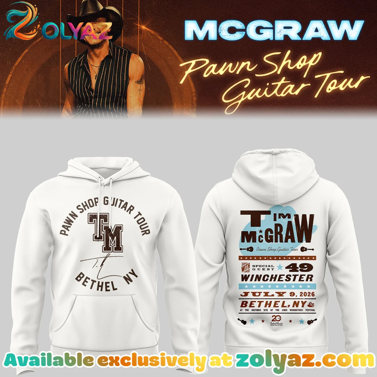McGraw Pawn Shop Guitar Tour in Bethel T-Shirt & Hoodie [Drop 2]